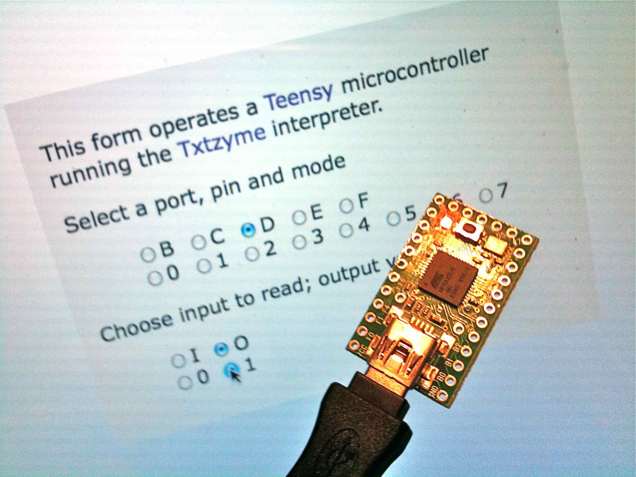 Txtzyme Remote interface